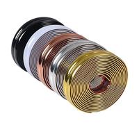 HENANCXF Moulure Décorative Murale Adhésive 5M, Panneaux de Lambris Pré-Découpés Autocollants, Cadre de Moulure pour la Décoration Intérieure et Le Revêtement Mural(Size:2CM,Color:Champagne)