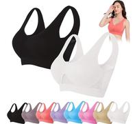 HENANSYF Nulalift Bra, 2024 Nouveau soutien-gorge de sport respirant et frais, anti-affaissement, soutien-gorge de sport de soutien complet, grande taille, 2 pièces - A, XL