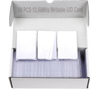 HENAXSAD Lot de 50 cartes RFID UID réinscriptibles 13,56 MHz, cartes à puce Mi-Fare 1K S50 NFC, cartes de copie de contrôle d'accès de porte, bloc 0 secteur, modifiables, conforme à la norme ISO