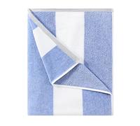 HENBAY Grande Serviette de Plage Moelleuse - Grande Serviette de Piscine en Peluche épaisse en Coton de 177,8 x 89,9 cm, à Rayures Bleues, séchage Rapide (Lot de 1)