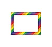 Henbrandt 1 cadre photo gonflable arc-en-ciel 80 cm x 60 cm pour photo Gay Pride LGBTQ+ Célébrations Fêtes Cadre photo gonflable Accessoires de fierté