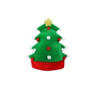 HENBRANDT 1 chapeau de sapin de Noël avec étoile - Couvre-chef fantaisie vert pour adulte - Accessoire de fête de Noël amusant - Taille unique