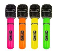 1 MICROPHONE JOUETS GONFLABLE 40cm (4 COULEURS ASSORTIS)