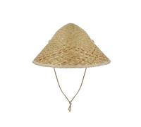 HENBRANDT 1 x Chapeau de Paille Asiatique Conique Adulte Style Oriental Traditionnel Protection Solaire Accessoire de Costume pour Festivals Fêtes Événements Culturels Célébrations Thème