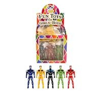 HENBRANDT 10 figurines de super combattant (10 cm), sac de fête pour enfants, mini figurine jouet avec bras mobiles, 5 couleurs assorties