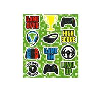 HENBRANDT 12 feuilles d'autocollants Gamer