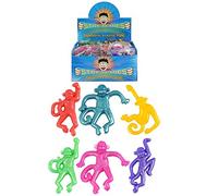 HENBRANDT 12 x singes Extensibles Extensibles pour Sacs de fête, Cadeaux, Jouets - Couleurs Assorties