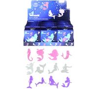 Henbrandt 12x Brille dans le Noir Autocollant Mural Rose Violet Blanc Sirènes pour Filles Enfants Chambre D'Enfant Plafond Art