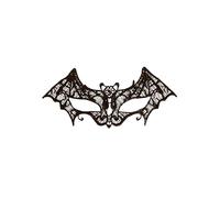 HENBRANDT Black Lace Bat Mask Masquerade Eye Mask Domino Gothic Vampire Bat Accessories Eyemask Halloween Fancy Dress Costume Accessories for Children and Adults
