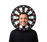 HENBRANDT Chapeau de cible de fléchettes pour adulte - 43 cm - Thème Bullseye - Cible de fléchettes - Pour Halloween, cosplay, enterrement de vie de garçon - Accessoire de déguisement unisexe pour