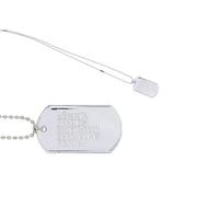 HENBRANDT Collier militaire avec chaîne à billes de 75 cm en acier inoxydable pour homme et femme, taille unique, Polypropylène, Pas de gemme