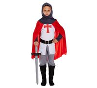 Henbrandt Costume Chevalier Médiéval Saint George Avec Drapeau Croix Taille