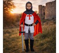 Henbrandt Costume Chevalier Médiéval Saint George Avec Drapeau Croix Taille