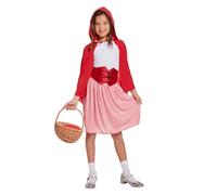 Henbrandt Costume De Fille À Capuche Enfant Rouge Grand Taille Age 10 - 12 Ans