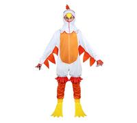 HENBRANDT Costume de poulet pour adulte - Déguisement hilarant d'animal de la ferme pour fêtes, festivals, Halloween et événements humoristiques - Unisexe Taille unique