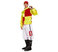 Henbrandt Costume Jockey Rouge Jaune Adulte