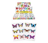 Henbrandt Lot de 72 mini tatouages temporaires en forme de papillon pour enfants, sacs surprises, cadeaux de mariage pour filles et garçons