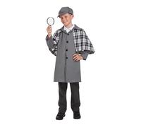 HENBRANDT Enfants Garçons Victorien Détective Costume Déguisement Livre Jour Taille M 7-9 Ans