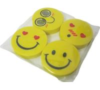 Henbrandt - Gomme à effacer, smiley 4-pack SG31465 (taille unique) (jaune)