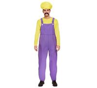 Henbrandt Hommes super plombier Frères déguisement - Jaune