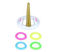 HENBRANDT Jeu de lancer d'anneaux licorne gonflable 5 pièces pour enfants