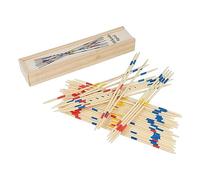 HENBRANDT Jeu de Mikado, Jeux Familial Classique de 41 pièces en Bois, Bâtons 17 cm Pick Up Sticks, Jeu de Plateau, Jeux de société pour enfantes et Adultes dans Une Boite de Bois