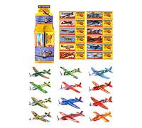 HENBRANDT Lot de 12 Avion en Polystyrène Planeur en Mousse Avion Jouets pour Enfants Sacs de Fête pour Anniversaires Petit Cadeaux pour Loot Fillers Favors Cadeau d’Anniversaire Enfant Fille Garçon