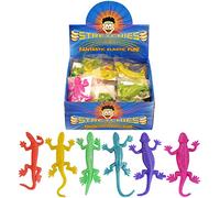 Henbrandt Lot de 12 jouets extensibles en forme de lézards pour sac de fête - Couleurs assorties