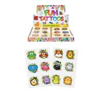 Henbrandt Lot de 12 tatouages temporaires Animaux de la jungle