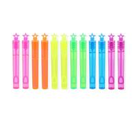 Henbrandt Lot de 12 tubes à bulles néon en forme d'étoile avec baguette - 4 ml - Pour enfants - Jeux d'été pour garçons et filles