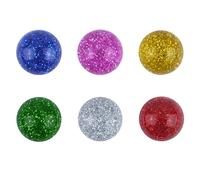 HENBRANDT Lot de 30 balles rebondissantes à paillettes Couleurs assorties 32 mm