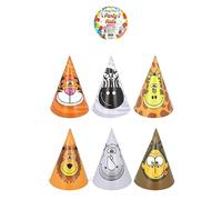 HENBRANDT Lot de 6 chapeaux de fête pour enfants en forme d'animal de la jungle - Accessoires de fête - Fournitures de fête triangulaires - Pour fête d'anniversaire et de famille