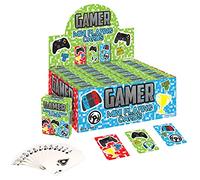 HENBRANDT Lot de 6 mini cartes à jouer 52 cartes pour enfants, jeux familiaux et fêtes pour jeux vidéo, cadeaux de fête pour filles et garçons