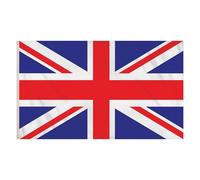 Henbrandt Lot de 6 petits drapeaux Union Jack de 0,9 m x 6,1 m - Drapeau national britannique de qualité supérieure avec œillets métalliques pour célébrations intérieures et extérieures, événements