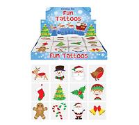 Henbrandt Lot de 60 mini tatouages temporaires de Noël pour enfants, calendrier de l'Avent pour garçons et filles