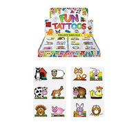 Henbrandt Lot de 72 tatouages temporaires de la ferme - Cadeaux de fête / sacs surprises