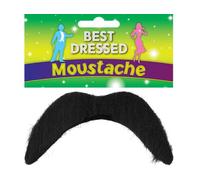 Henbrandt Moustache postiche noire style disco, mexicain, Mario - Accessoire pour déguisement