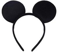 HENBRANDT Oreilles noires de Mickey Mouse et oreilles de Minnie Mouse sur serre-tête avec nœud rouge et blanc à pois pour adultes/enfants - Accessoire de déguisement - Cadeau de décoration de fête -
