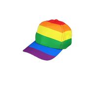 HENBRANDT Rainbow Pride Casquette de baseball à 6 rayures avec drapeau de la Gay Pride Unisexe LGBTQ+ Accessoires de costume Accessoire de costume Chapeau de soleil d'été pour homme et femme,