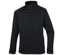 Henbury 1/4 Veste zippée à finition mèche pour hommes - Sweat-shirt d'hiver