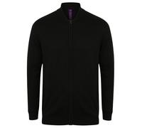 Henbury Bomber tricoté unisexe Veste - Polaire d'extérieur uni