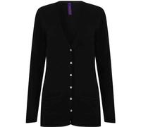 Henbury - Cardigan col V pour femme PC6450 (32 FR) (Noir)