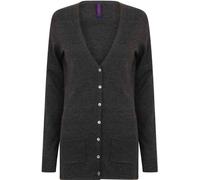 Henbury - Cardigan col V pour femme PC6450 (40 FR) (Gris chiné)