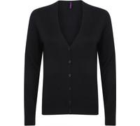 Henbury Cardigan col V pour femme RW4756 (4XL) (Noir)