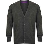 Henbury - Cardigan col V pour homme PC5876 (3XL) (Gris chiné)
