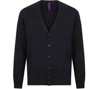 Henbury - Cardigan col V pour homme PC5876 (XXL) (Bleu marine)