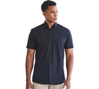 Henbury - Chemise CoolPlus pour homme à manches courtes RW10614 (XXL) (Noir)
