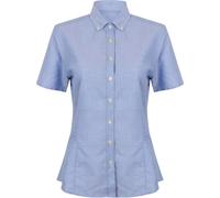 Henbury Chemisier Oxford Moderne à Manches Courtes pour Femmes RW5426 (XL) (Bleu)