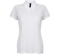 Henbury Femmes Micro-Fine Polo à Manches Courtes RW5421 (2XL) (Blanc)