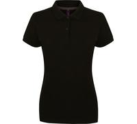 Henbury Femmes Micro-Fine Polo à manches courtes RW5421 (2XS) (Noir)